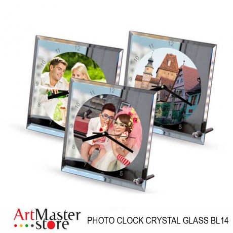 Photo Clock Crystal-Glass-BL 14