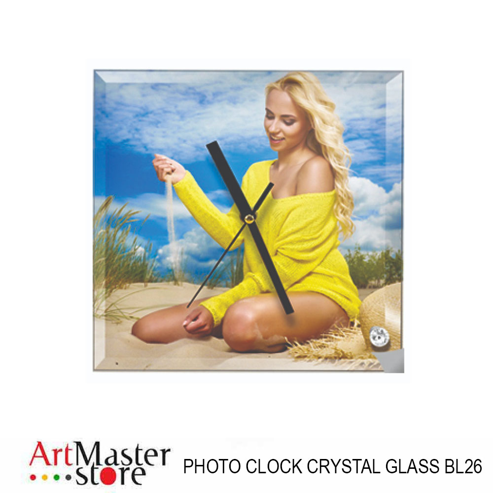 Photo Clock Crystal Glass BL 26