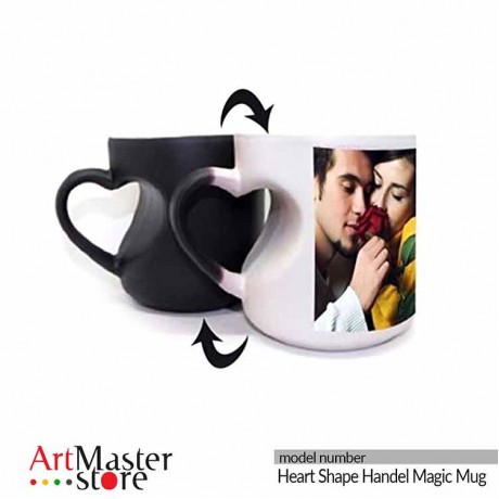Heart Shape Handel Magic Mug