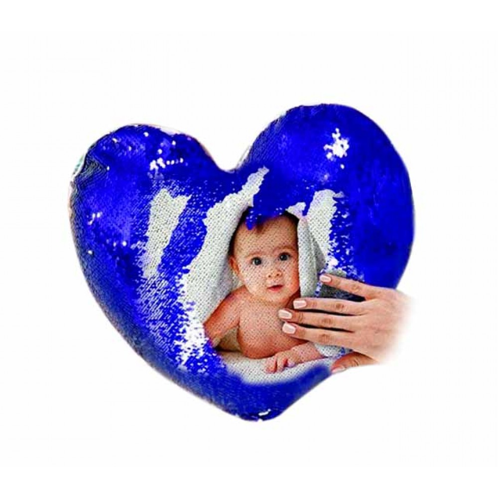 Heart shape Blue magic pillow
