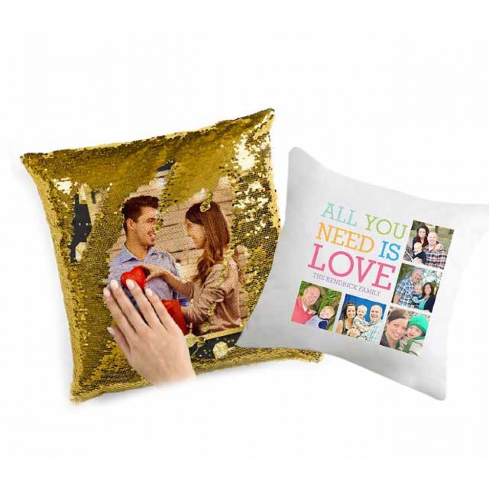 Gold Color magic pillow double side print